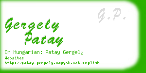 gergely patay business card